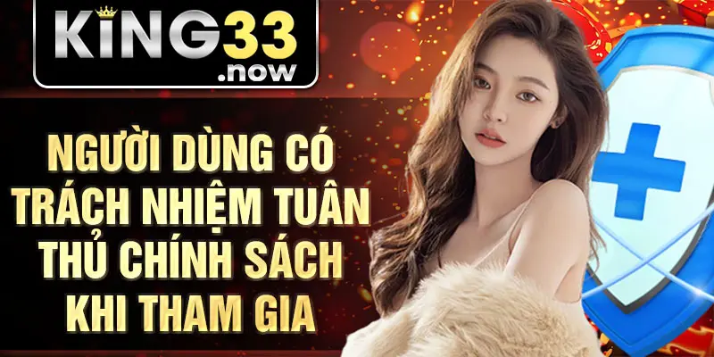 Người dùng có trách nhiệm tuân thủ chính sách khi tham gia